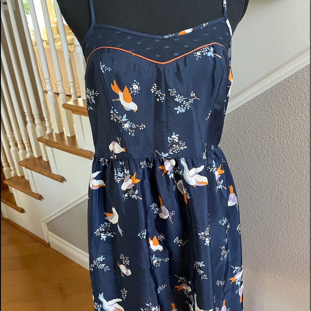 Xhilaration Dress Dark Blue Floral size Medium